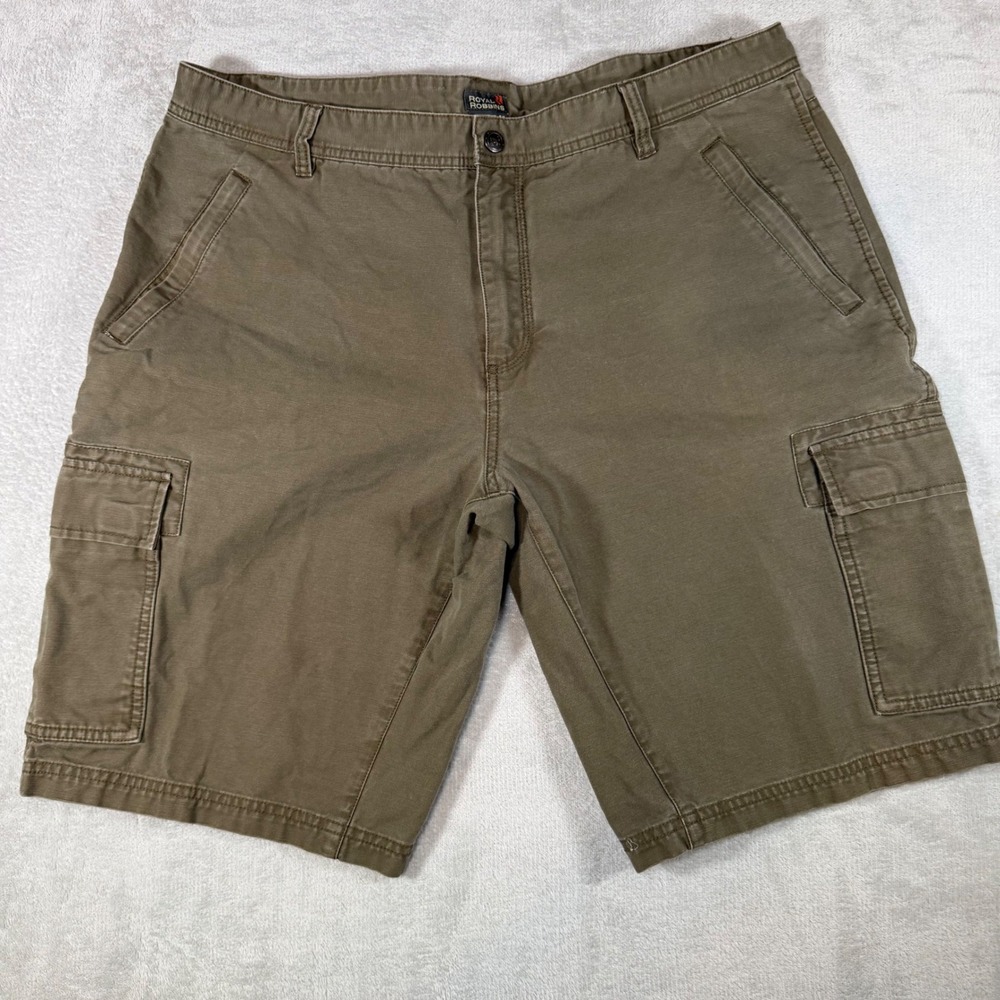 Royal Robbins Mens 40 Cargo Shorts Brown Cotton Canvas Hiking Outdoor Utility